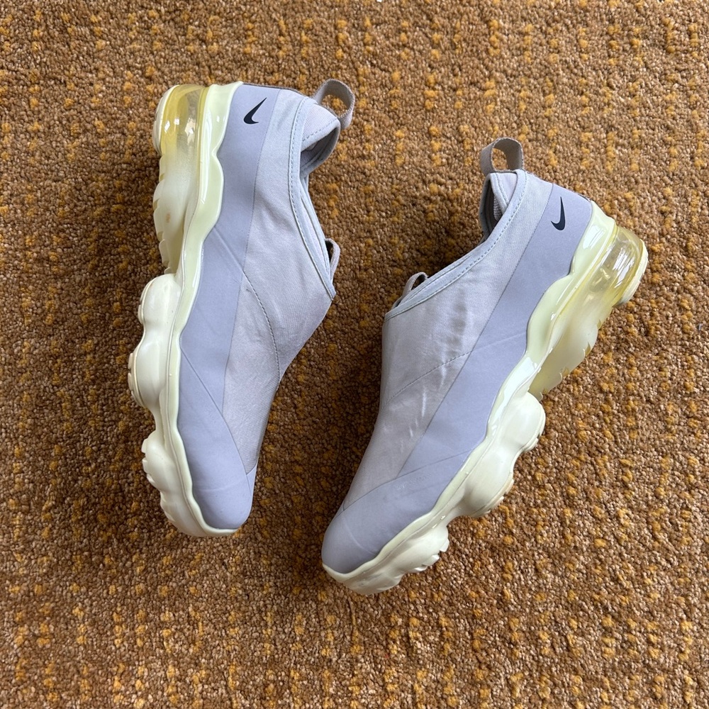 Nike Air Vapormax Moc Roam Gray and Yellow Slip-On Sneakers
